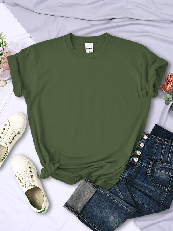 Effen Kleur Dames T-Shirts Comfortabel Zomer T-Shirt All-Match Multicolor Streetwear Losse Hiphop Korte Mouw Voor Dames