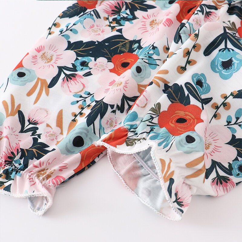 Baby Girl Clothes Newborn Infant Outfit Cute Floral Ruffles Romper Top Pants Headband 3Pcs Toddler Clothing Infant Long Sleeve