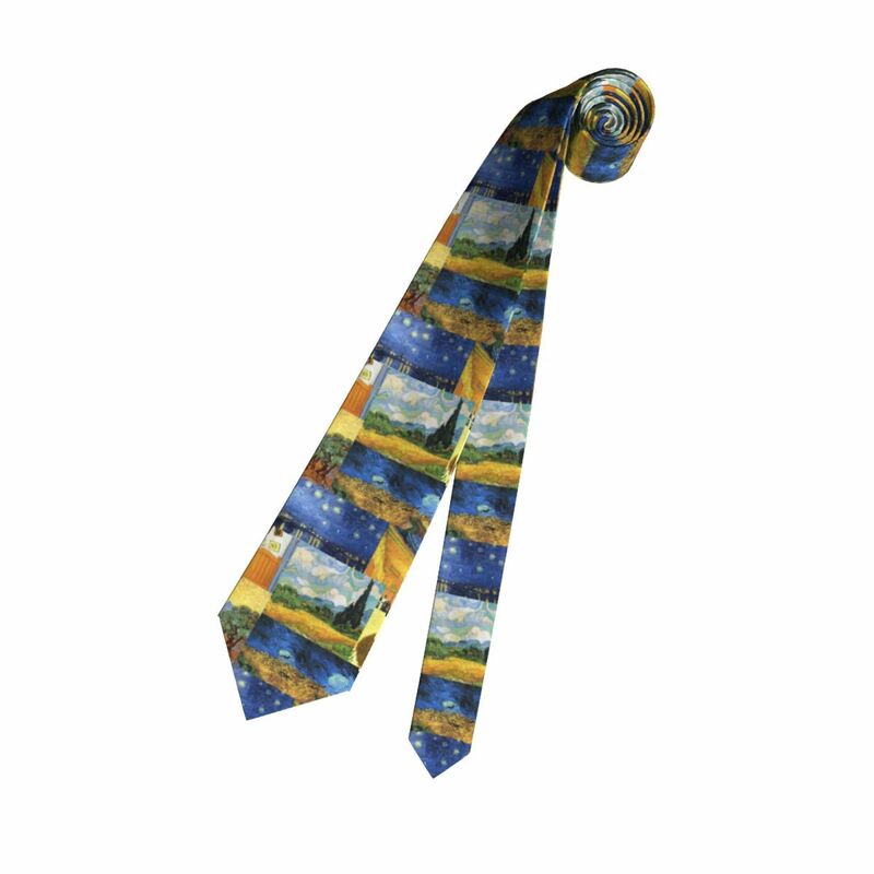 Vincent van Gogh Gemälde Kunst Collage Krawatten Männer benutzer definierte Seide Krawatten für Party