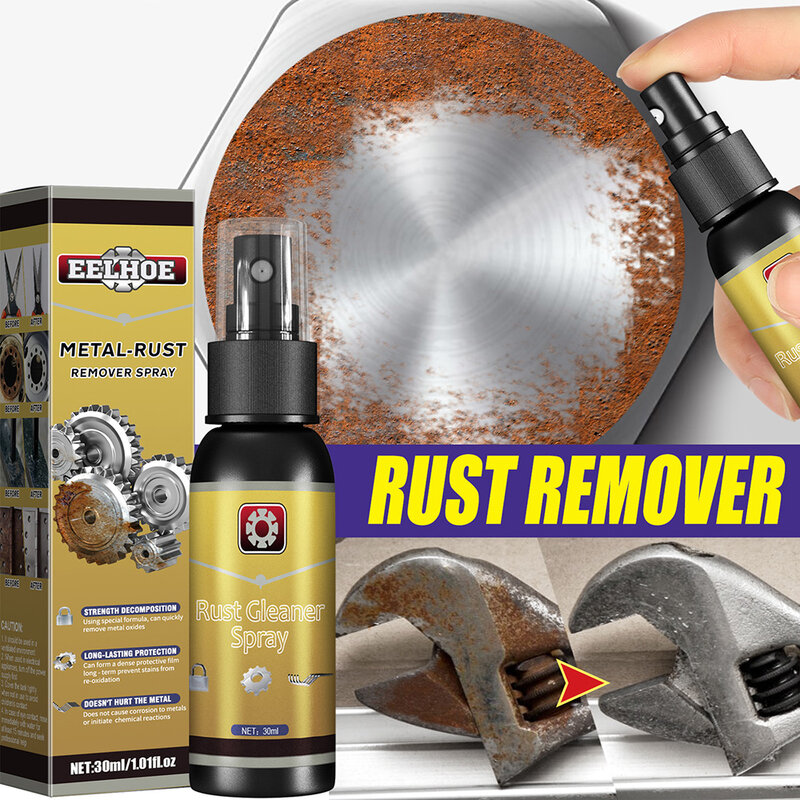 30/100ml Multifunctional Rust Remover Anti-rust Lubricant Surface Polisher Remove Stubborn Rust Car Maintenance Home Cleaning