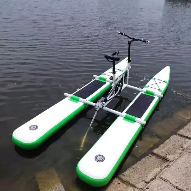 2023 New Desgin Floating Inflatable Water Bike Pedal Boats Floating Bicycle For Sale
