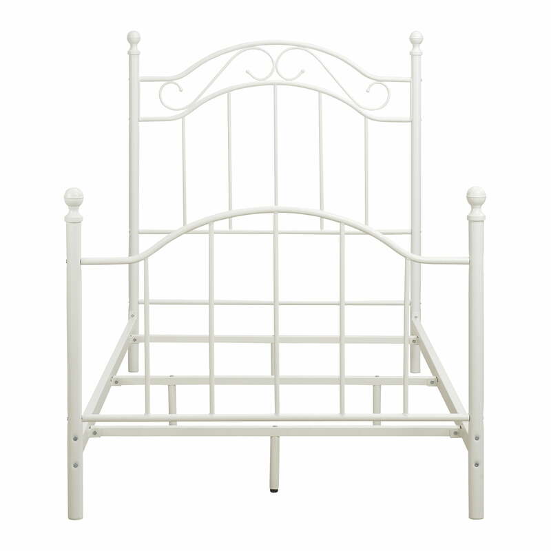 Filaary metalowe łóżko, meble do sypialni, podwójna rama, biały