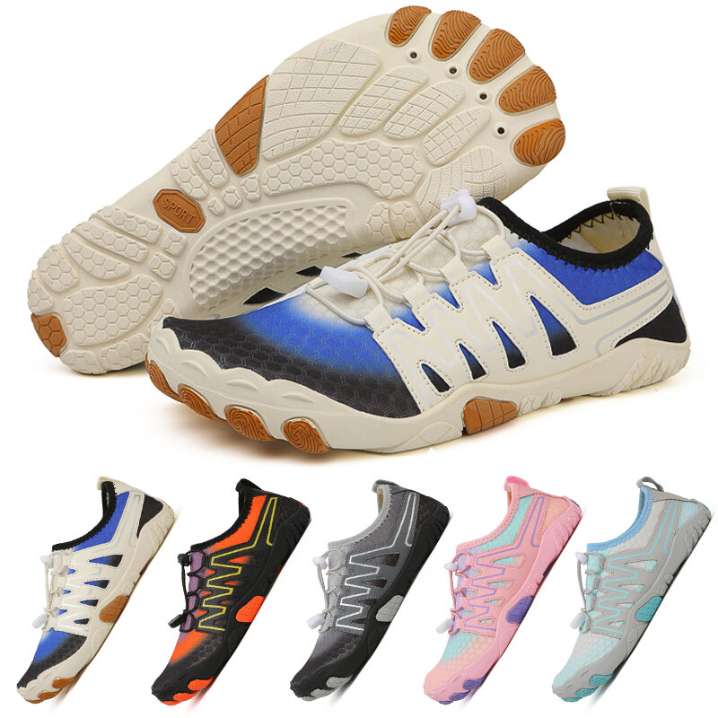 Zapatos de agua de secado rápido para hombre y mujer, zapatillas antideslizantes para fitness, descalzos, playa, senderismo