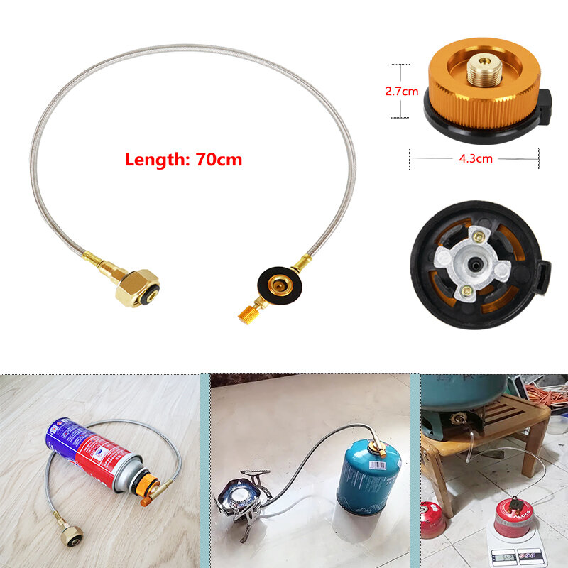 Camping Gas Stove Gas Refill Adapter Outdoor Cylinder Filling Adapter Gas Tank Furnace Connector Accessories Camping Equipment