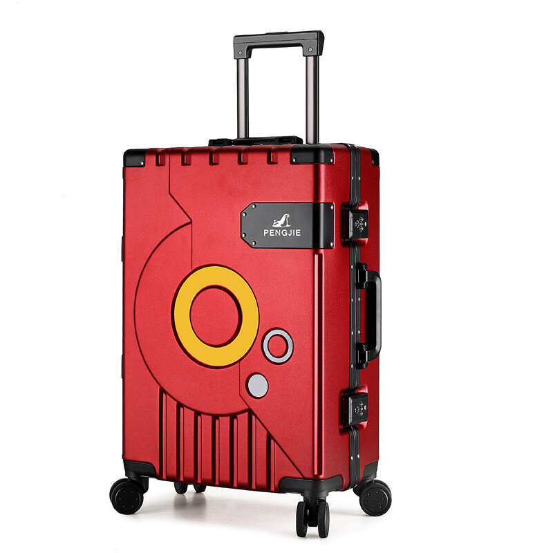 Celebrytka internetowa w nowym pokrowiec na wózek uniwersalnym kole torba na pokład walizki z hasłami podróżnymi o dużej pojemności