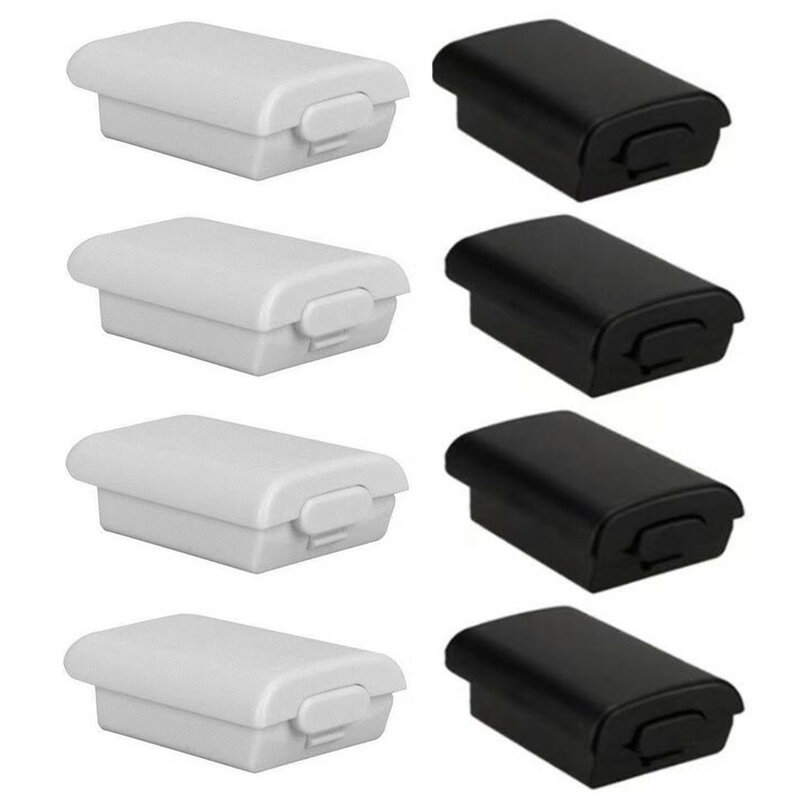 50/20/10 قطعة قابلة للشحن AA البطارية الغطاء الخلفي شل ل Xbox 360 وحدة تحكم لاسلكية جديدة لعبة اكسسوارات أسود أبيض