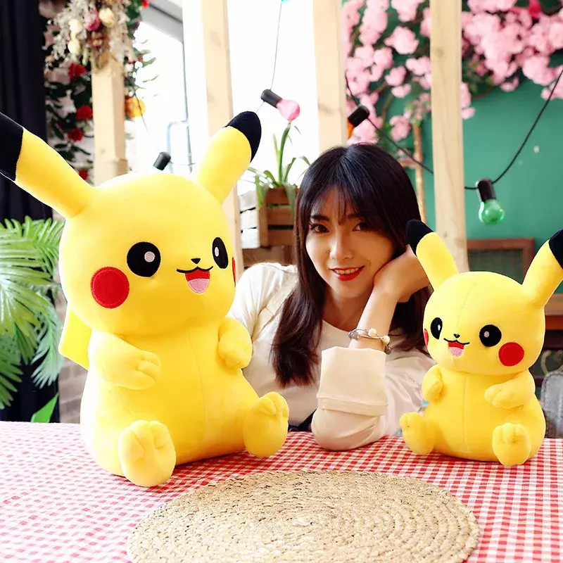 20/50cm Pokemon Pikachu film pluszowa lalka wypchane zabawki Anime Cartoon figurka poduszka dla prezenty urodzinowe dla dzieci
