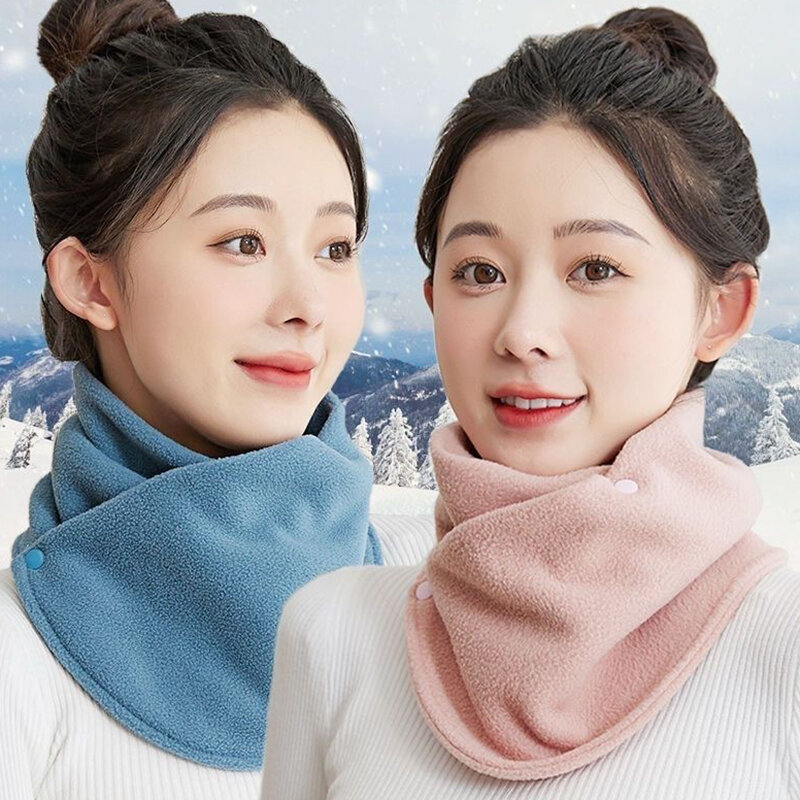 New Lamb Fleece For Women Scarves Winter Warm Fake Collar Scarf Plush Bib Female Windproof Wrap Neck Protection