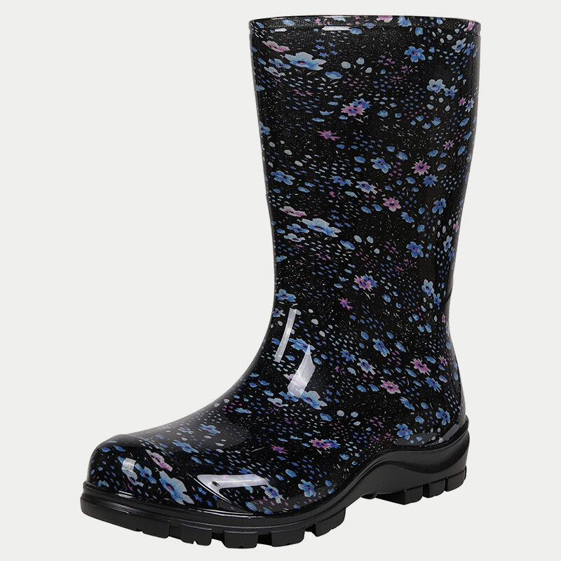 Bebealy-Bottes de pluie coordonnantes imperméables pour femmes, chaussures de jardin souples, bottes en caoutchouc décontractées, travail en plein air, été