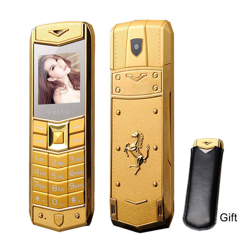 Téléphone portable de luxe Mini Signature, corps en métal, changeur de voix magique, appel Bluetooth, deux Sim, étui gratuit, prix bas