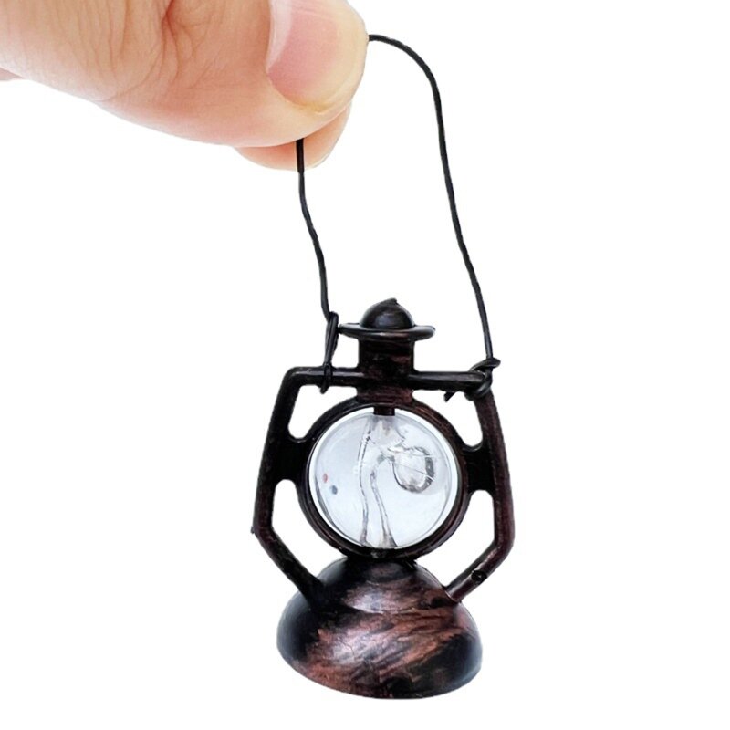 1/12 Dollhouse Miniature Kerosene Oil Lamp for Kids Adult Pretend for Play DIY for Play House Furniture Accessories DropShipping