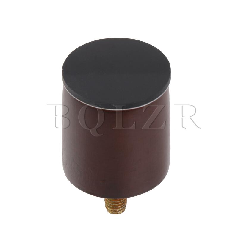 BQLZR 38mm Height 35mm Dia Round Brown Wooden Furniture Legs Feet M8x20mm Thread Replacement Cabinet Chair Couch Feet Pack of 80