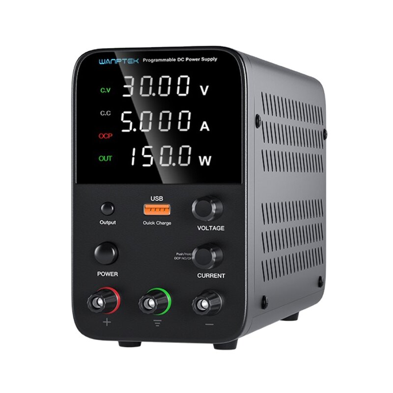 Wanttek WPS305H fuente de alimentación conmutada ajustable Variable, 110V/220V, 30V, 5A, CC, fuente de alimentación de voltaje