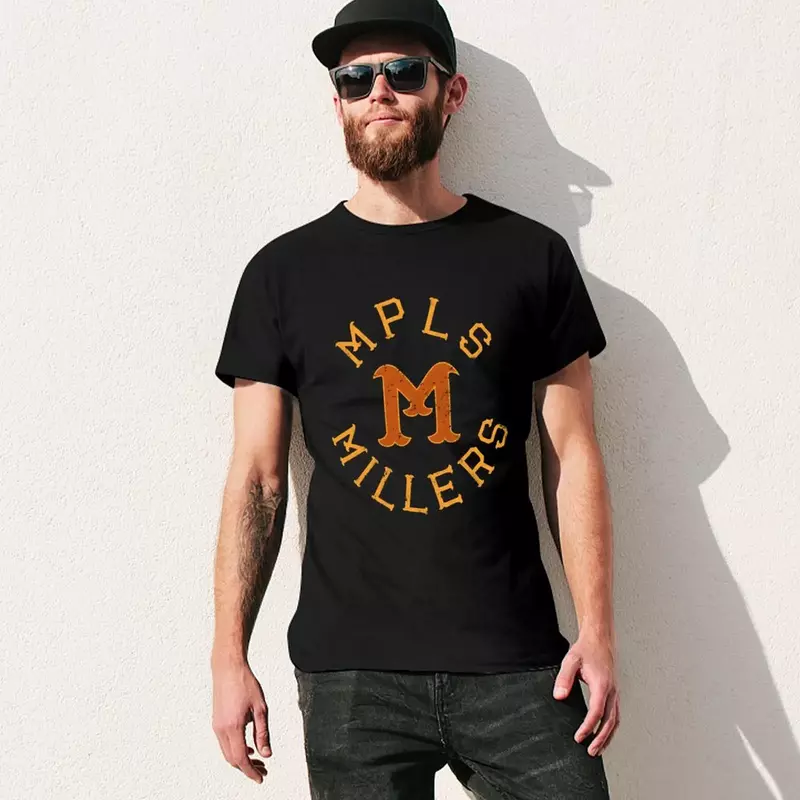 MINNEAPOLIS MILLERS 티셔츠, 귀여운 상의, 빠른 건조, 그래픽 티셔츠, 남성 일반 티셔츠