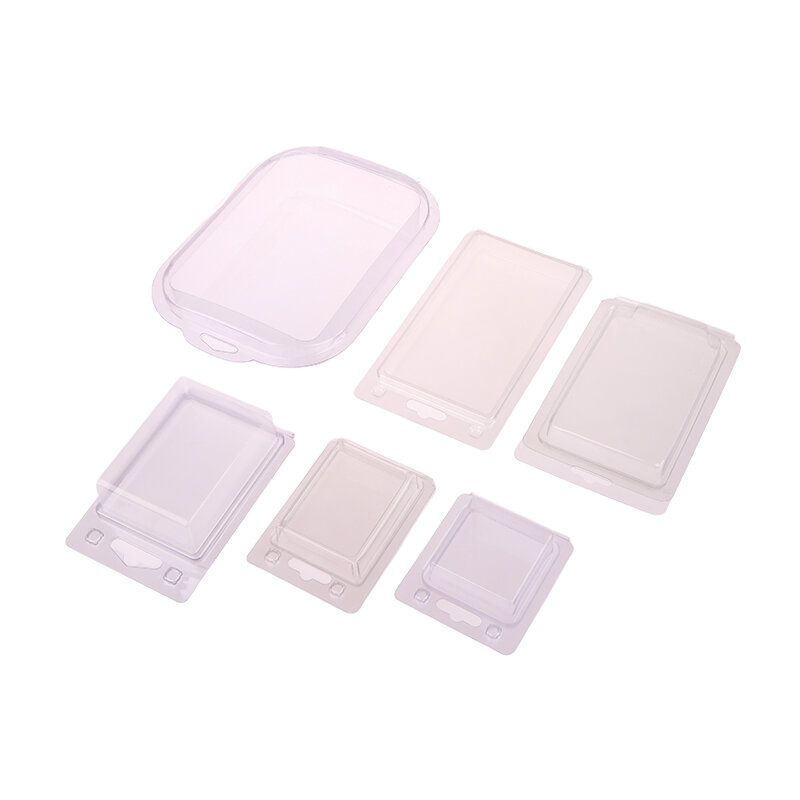 Cajas de embalaje de plástico transparente de Pvc de medio pliegue, accesorios para juguetes, productos electrónicos, blíster plegable, 1 unidad