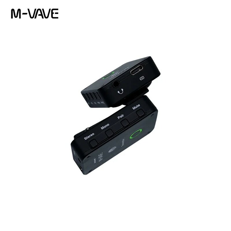 2024 M vave WP-9 Rechargeable Wireless Earphone Monitor 2.4GHz ISM Transmitter Receiver Support Stereo Mono Recording Function