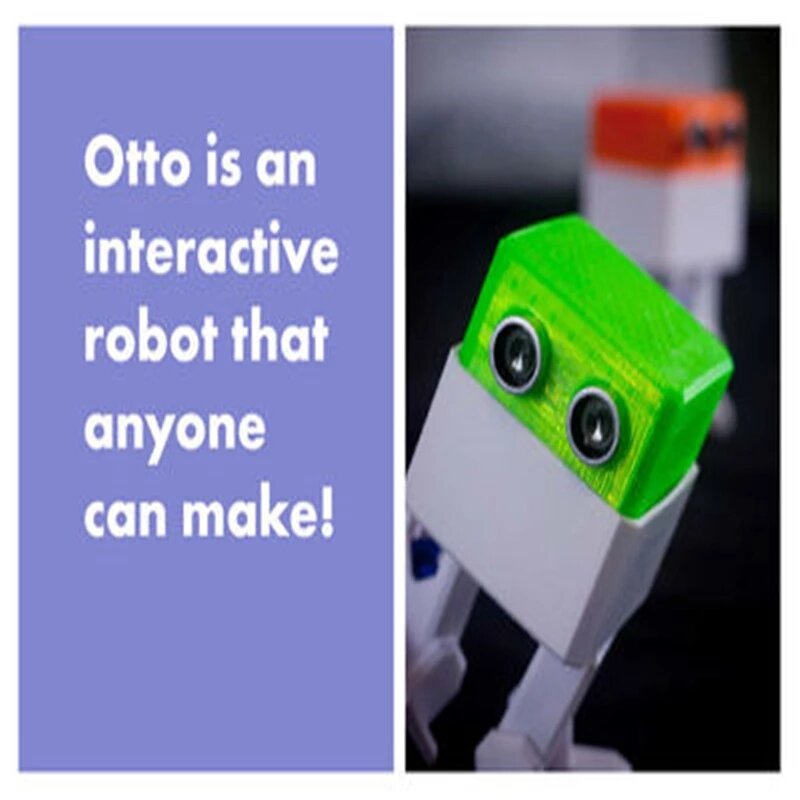 SG90 3D Otto Building Kit para Arduino Robot, DIY, Open Source, Evitar Obstáculos, Humanidade Playmate, NANO, programável Robot Starter