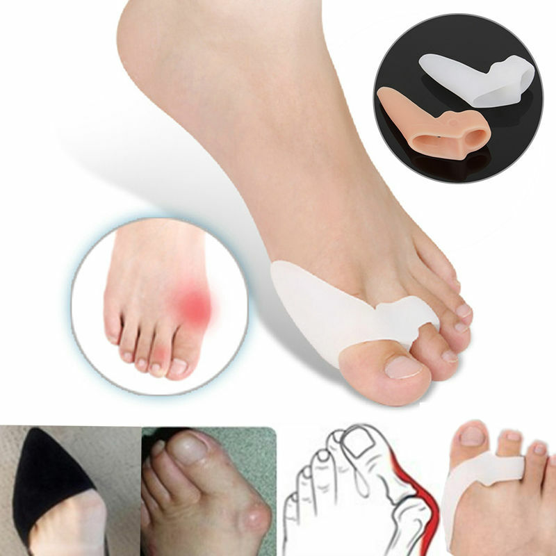 Corrector profesional de Gel de silicona para dedo del pie, 2 piezas, alisador de Hallux Valgus, separadores, ortopédicos para el hueso del pulgar, herramienta para el cuidado de los pies