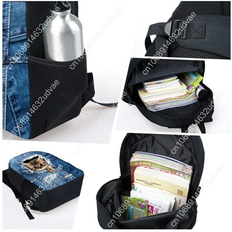 Husky Dog Print Children School Bag Set for Girls Boys Primary Student School Backpack Kids Book Bag Mochila Escolar
