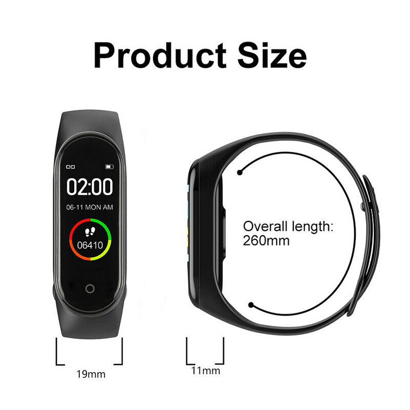 Hodinky-reloj digital para hombre y mujer, pulsera inteligente con contador de pasos, resistente al agua, con seguimiento deportivo, M4, M3