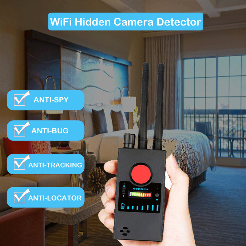 Anti Candid versteckte Kamera Detektor RF Signal Finder Bug GPS Audio GSM Handy WiFi Lochkamera Scanner Dual Antenne G528