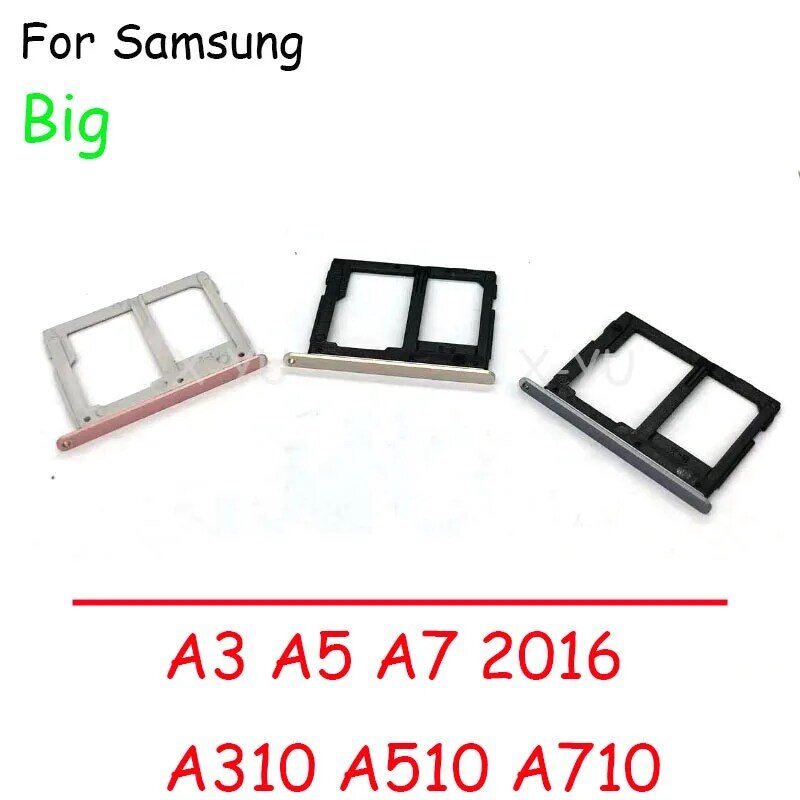 For Samsung Galaxy A3 A310 A5 A510 A7 A710 2016 Sim Card Slot Tray Holder Sim Card Reader Socket