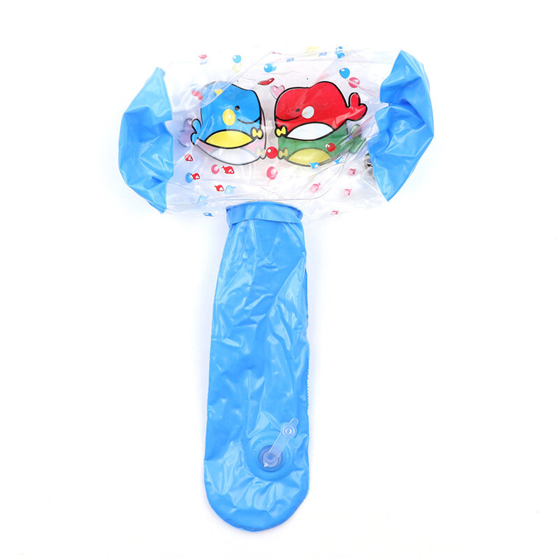 1Pc Cute Cartoon Inflatable Hammer Air Hammer With Bell Random Color Wholesale Kids Children Blow Up Noise Maker Toys