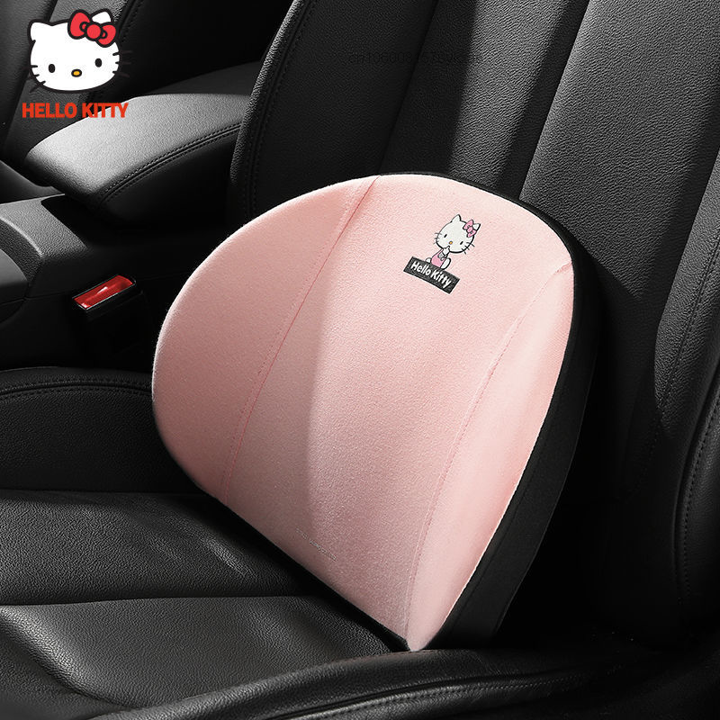 Sanrio Hello Kitty Auto Nekmassage Kussen Lendensteun Kussen Auto Seat Travel Relax Hoofd Taille Auto Hoofdsteun Rugkussen