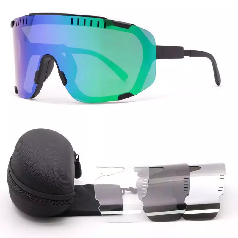 DEVOUR-gafas de sol polarizadas originales para hombre y mujer, lentes deportivas para bicicleta de montaña, MTB, 4 lentes