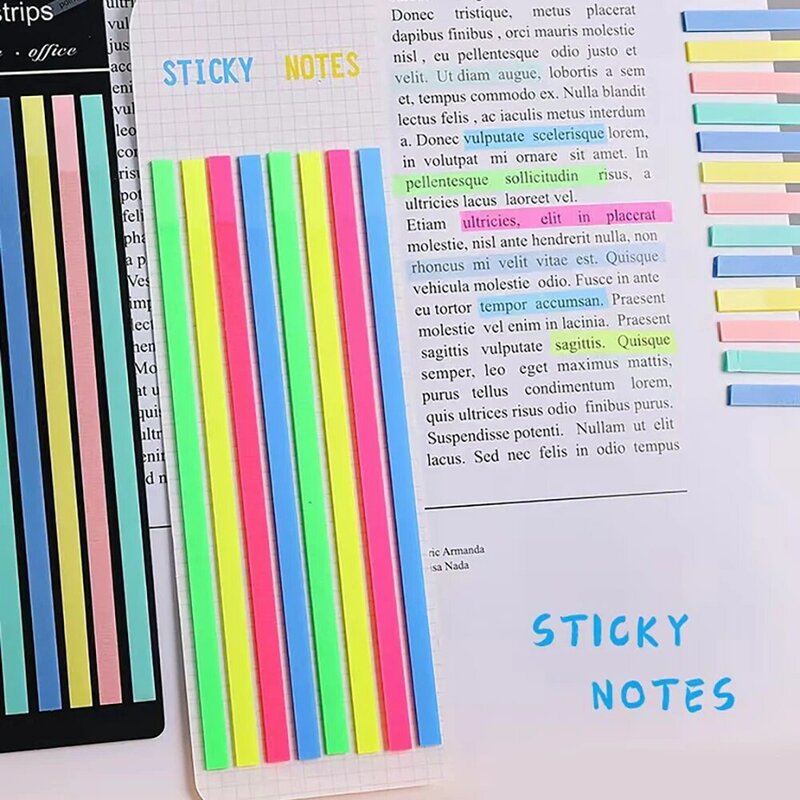 Transparent Sticky Notes Memo Pads Stripes Study Index Book Tabs Cute Post Notepads School Office Supply Scrapbooking Stationery