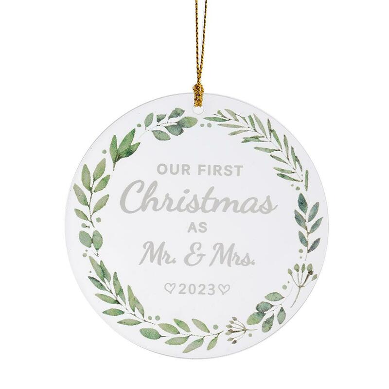 شجرة عيد الميلاد زخرفة معلقة واضحة ، حلية قلادة ، هدايا العيد ، حفلة ، زفاف ، هدية ، 2023