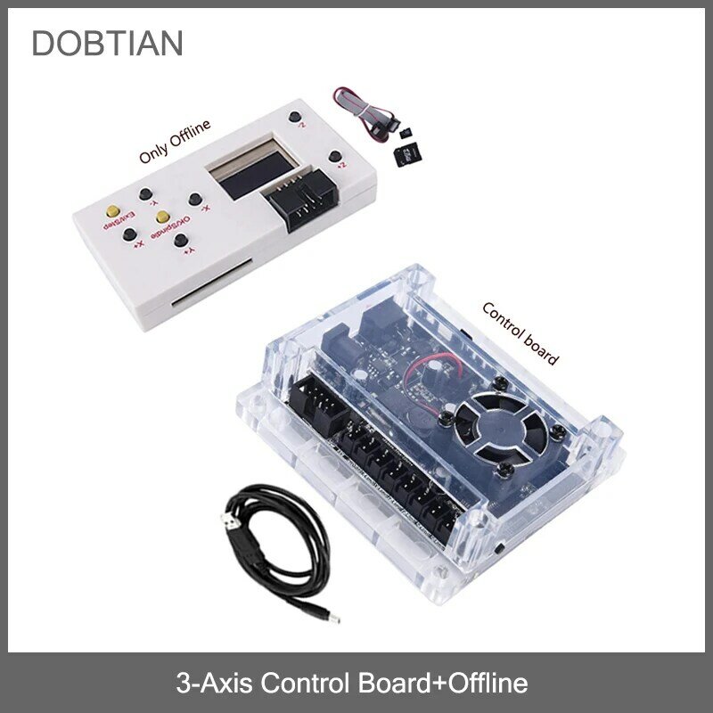 Placa de controle de 3 eixos com controlador offline, GRBL 1.1, porta USB, driver integrado, gravador a laser, 3018, ferramentas de controlador CNC