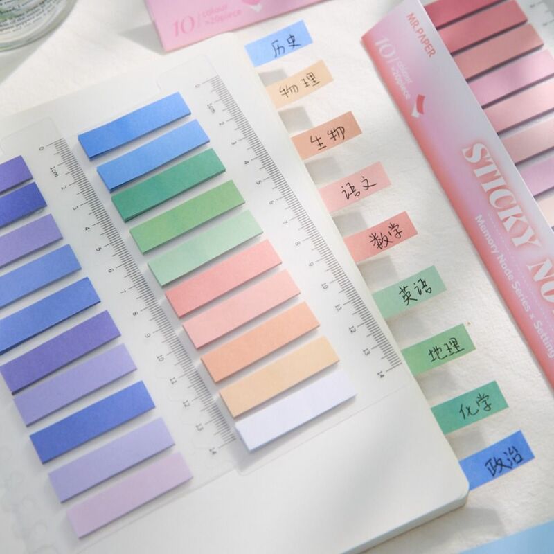 Planning Gradual Change Sticky Notes Bookmark Reading Index Tabs Stickers Label Keypoints Marker Rectangle Memo Pads Office