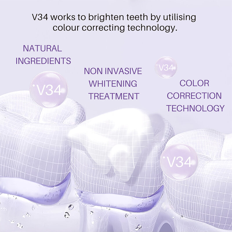 Tooth Cleansing Mousse Purple Bottled Press Toothpaste Refreshes Breath Whitens Teeth Stains Removal Dental Cleansing Whitener