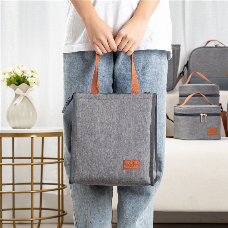Portable Tote Lunch Bag Insulated Fresh Cooler Bag Family Travel Picnic Drink Snack Keep Fresh Storage Bag Women Men Bento Box