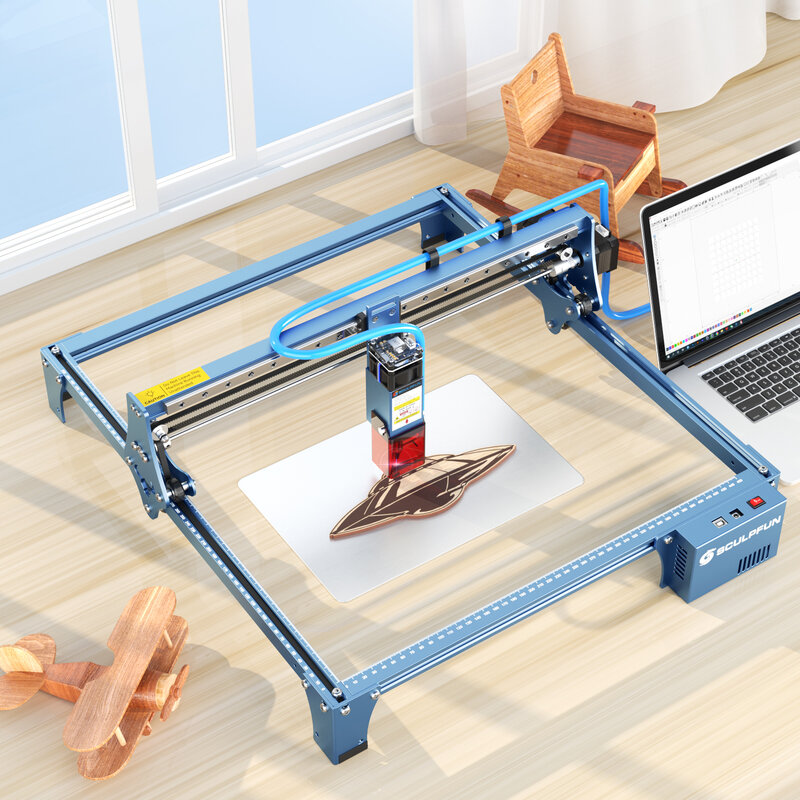 Sculpfun-máquina de grabado láser S10, enrutador de madera, impresora 3D, herramienta de corte Industrial, 30l/min, 41x40cm