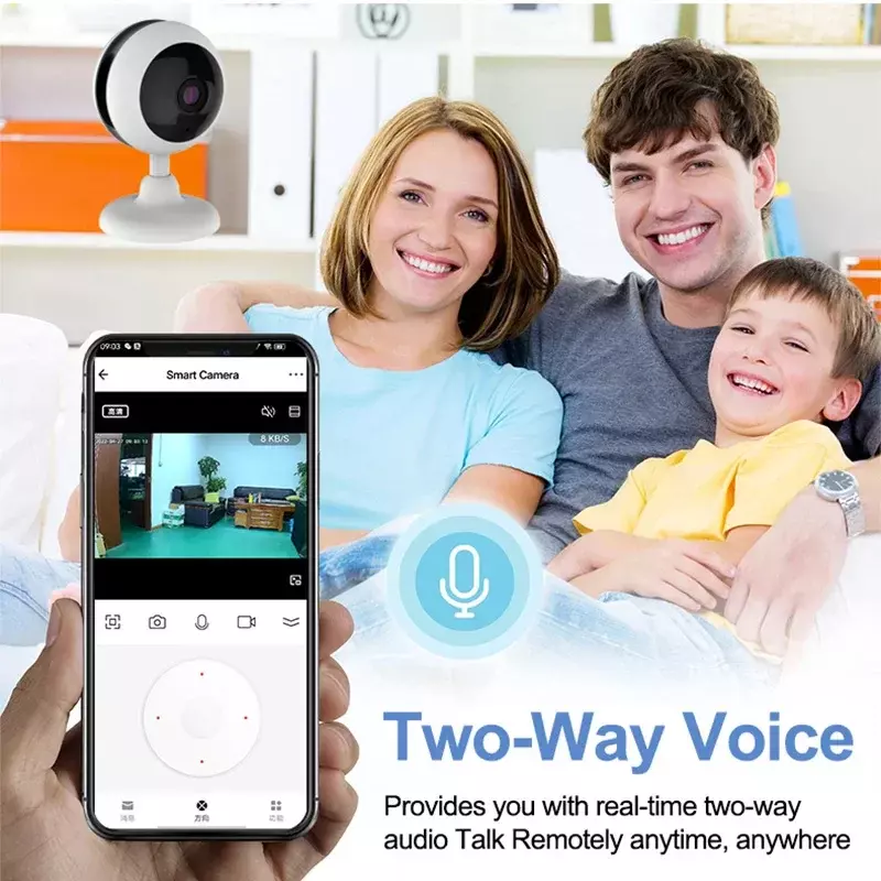 Security Smart Home Babyfoon 1080P Draadloze Binnencamera Intelligente Infrarood Nachtzicht Tweeweg Intercom Surveillance