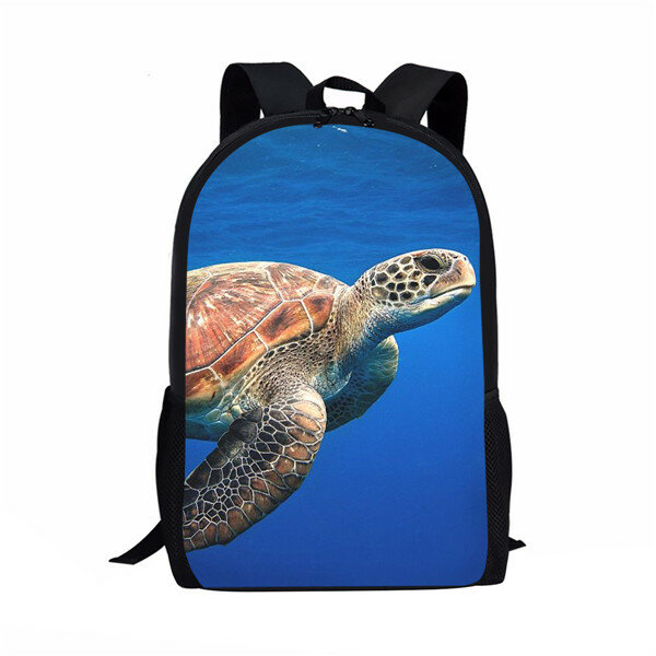 Рюкзак для девочек и мальчиков с принтом морской черепахи
