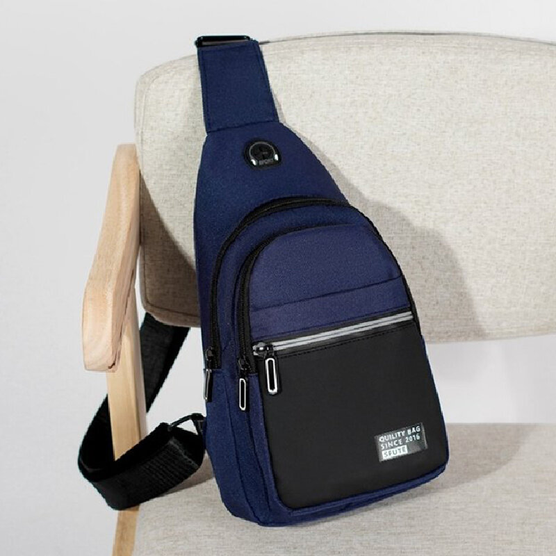 Modne Unisex nylonowe torby na klatkę piersiową wysokiej jakości Oxford męskie małe torby na co dzień zakupy do przechowywana torba Crossbody Dropshipping