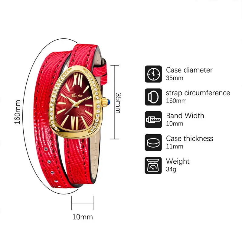 Zegarek dla kobiet luksusowa złota głowa węża Design zielona tarcza zegarki kwarcowe damskie moda damska zegarek W/ Bling Diamond Reloj