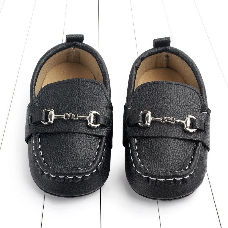 Zapatos informales sin cordones para bebé, calzado de primavera y otoño de alta calidad para recién nacidos, de PU suave y algodón, D2081