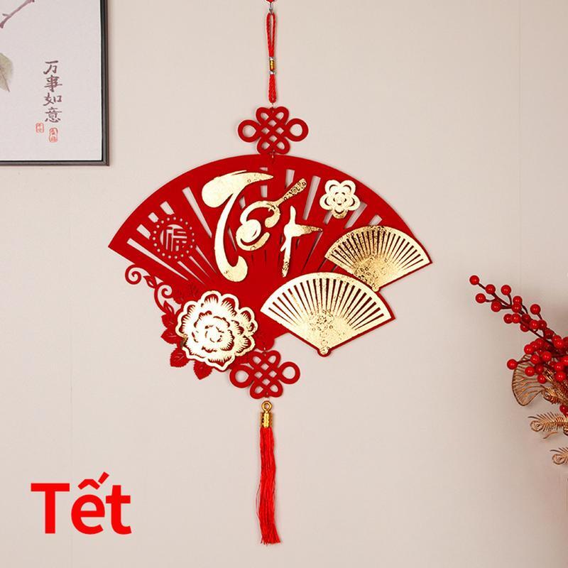 Decoración colgante para puerta y pared del hogar, adorno de Festival de Primavera vietnamita, Año Nuevo Lunar chino, Cny, 2024