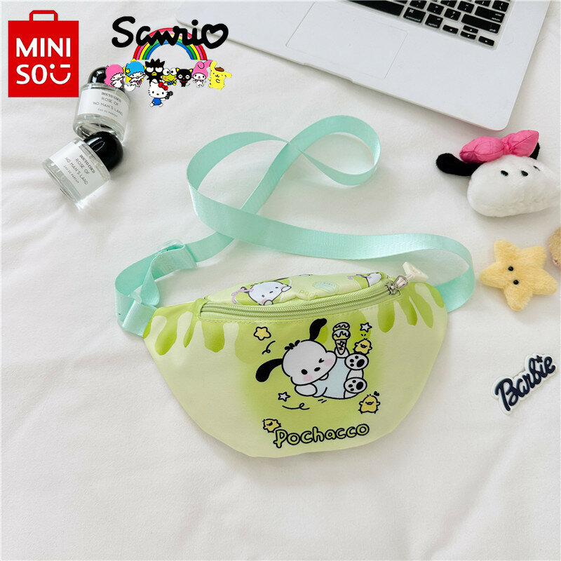 Miniso Sanrio New Children's Chest Bag Fashionable High Quality Girl Waist Bag Cartoon Casual Lightweight Women's Sports Bag