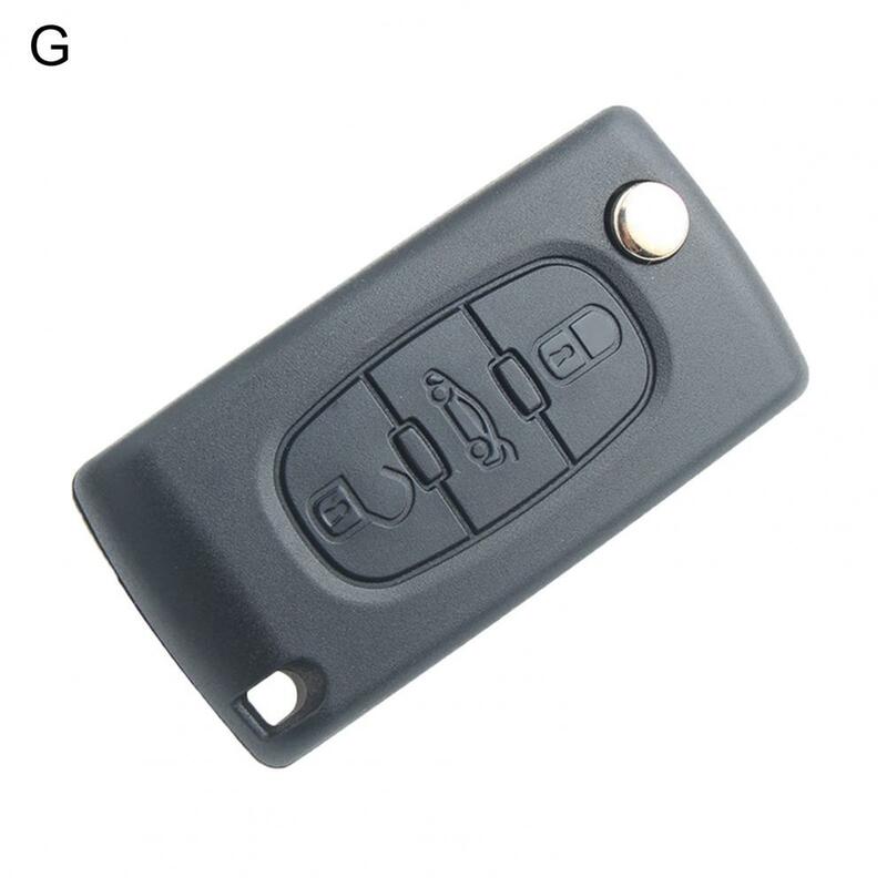 Remote Key Housing Durable Folding Car Key Shell for 307/408/308/407 Impact Resistant Remote Key Case Easy Installation