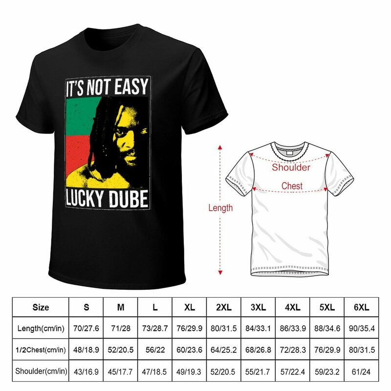 Non è facile-Lucky Dube t-shirt corta t-shirt magliette grafiche abbigliamento uomo