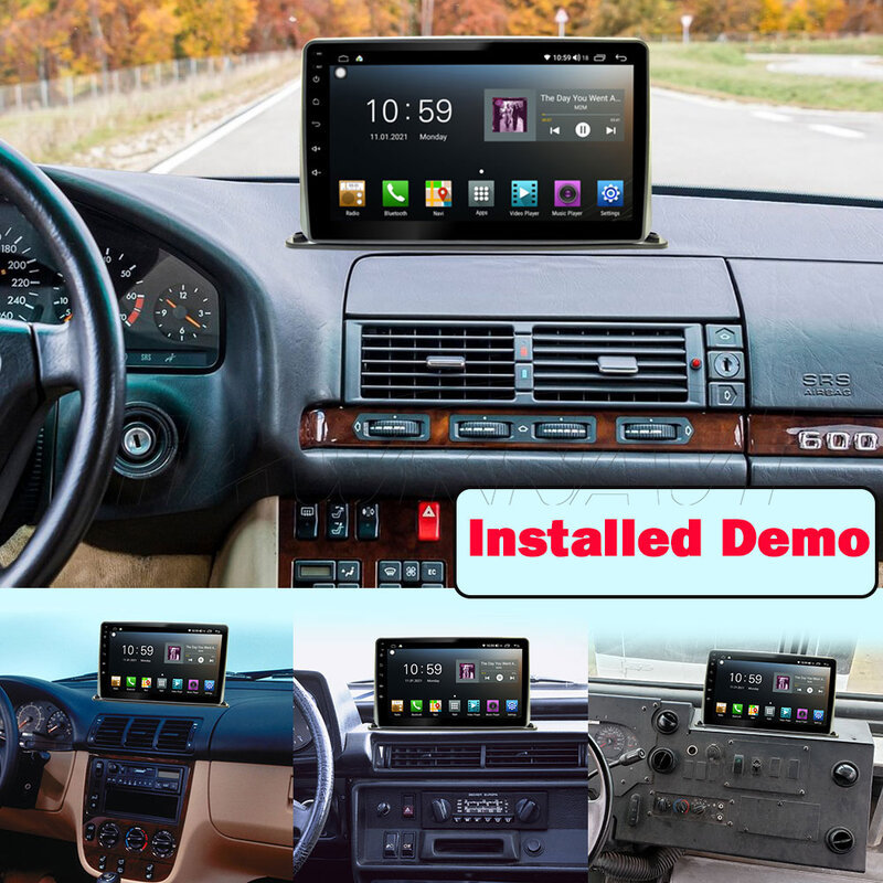 Panel estéreo Universal para salpicadero, pantalla de 9 "y 10", con Android 2, doble Din, para coche antiguo, camión, autocaravana, Kit de embellecedor de marco de montaje
