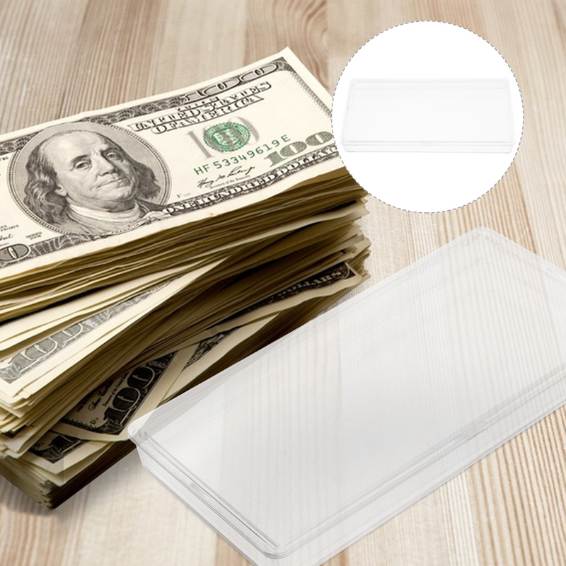 Бумажная упаковка для денег, пластиковый прозрачный держатель для денег