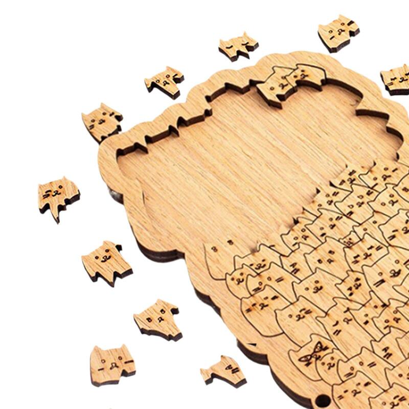 Mainan Puzzle kayu mainan pendidikan prasekolah mainan sensorik bentuk Puzzle montesori untuk belajar rumah tangga hadiah kamar tidur kelas