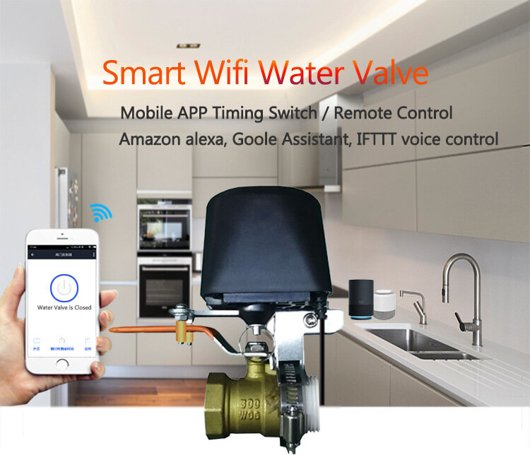Tuya Smart Zigbee3.0/wifi manipulator wireless remote control valve can be linked to overflow detector