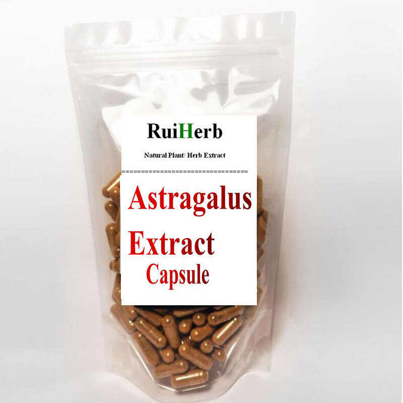 Extracto de Astragalus en polvo y cápsula